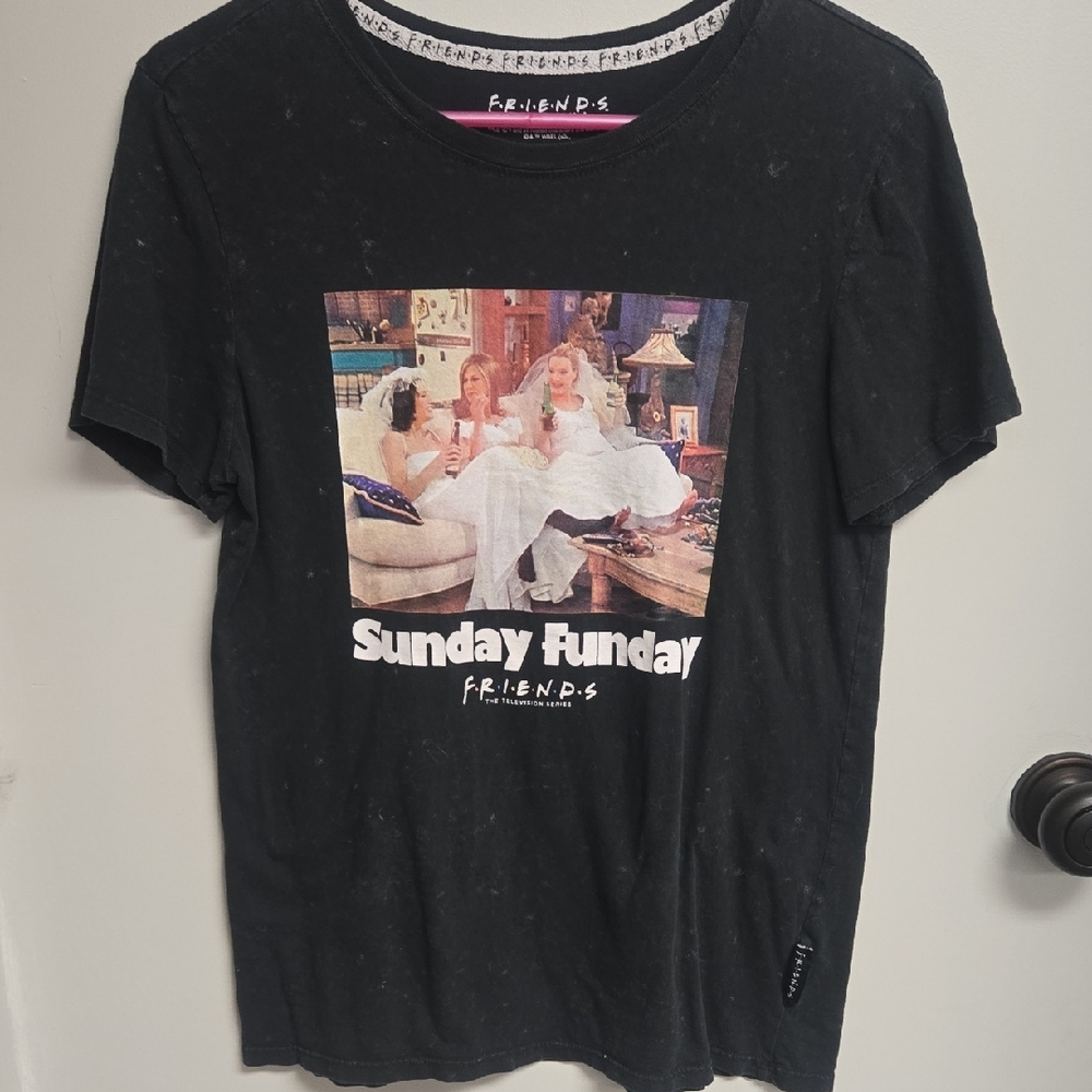 FRIENDS Black Cotton Tee